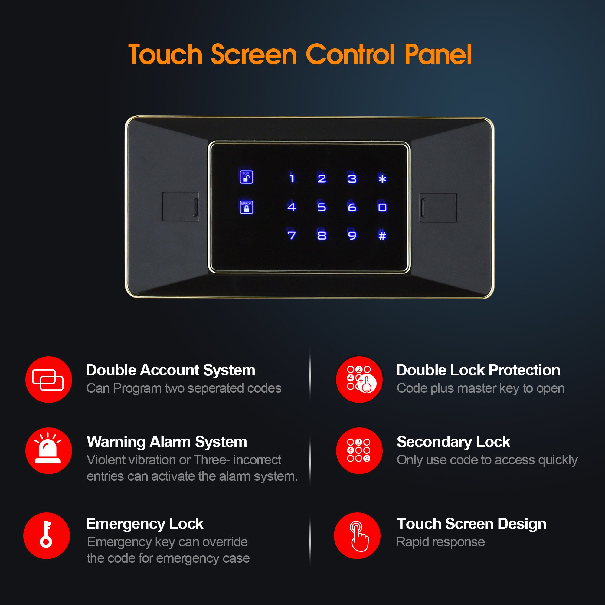 TIGERKING Security Home Safe,Safe Box-1.4/2.05 Cubic Feet