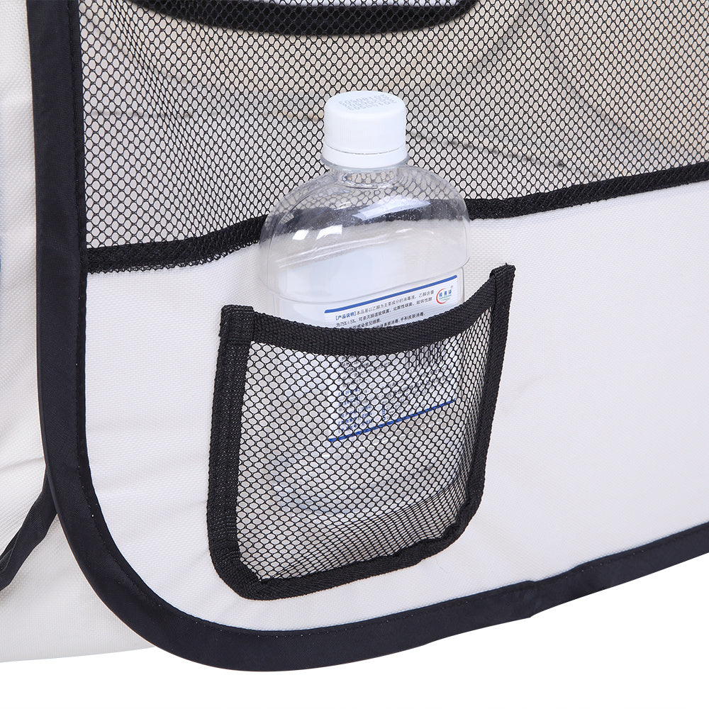 36" S Portable Foldable Pet playpen Exercise Pen Kennel + Carrying Case for Larges Dogs Small Puppies/Cats | Indoor/Outdoor Use | Water Resistant Blue YF