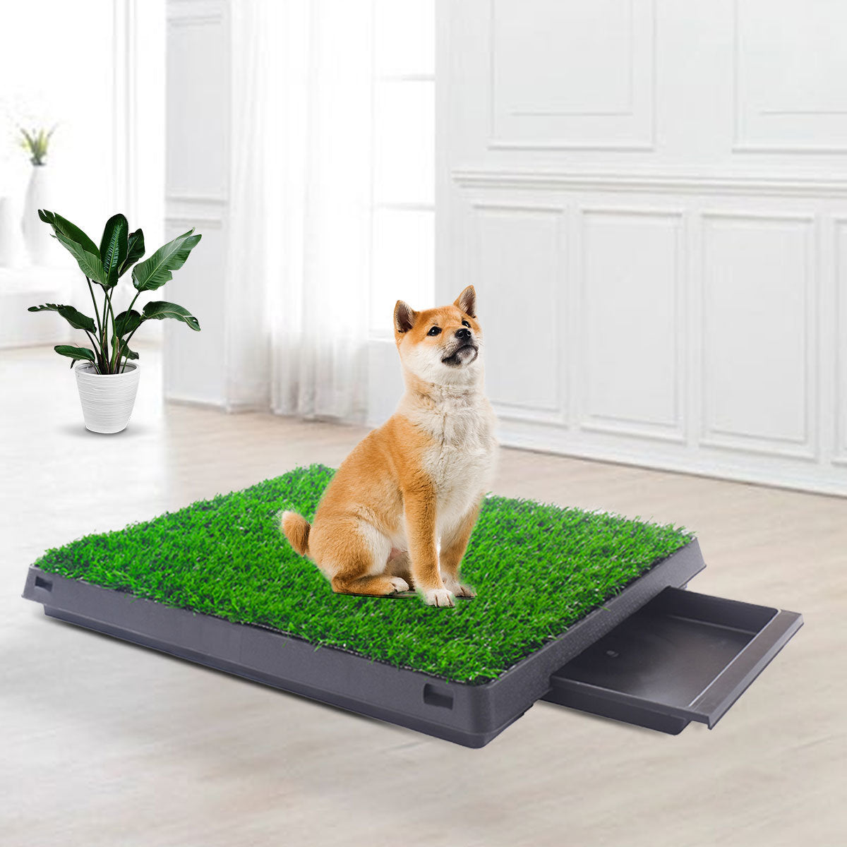 Artificial Dog Grass Mat, Indoor Potty Training, Pee Pad for Pet,with the drawer