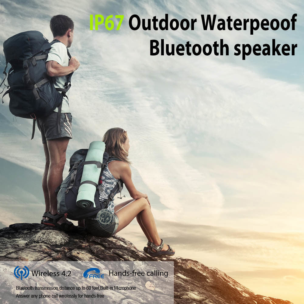 Cyboris Ipx7 Waterproof Outdoor Bluetooth Speaker Swimming Pool Floating Portable Mini Speakers Wireless 5W With Microphone & Tws for Beach, Bathroom, Home, Shower