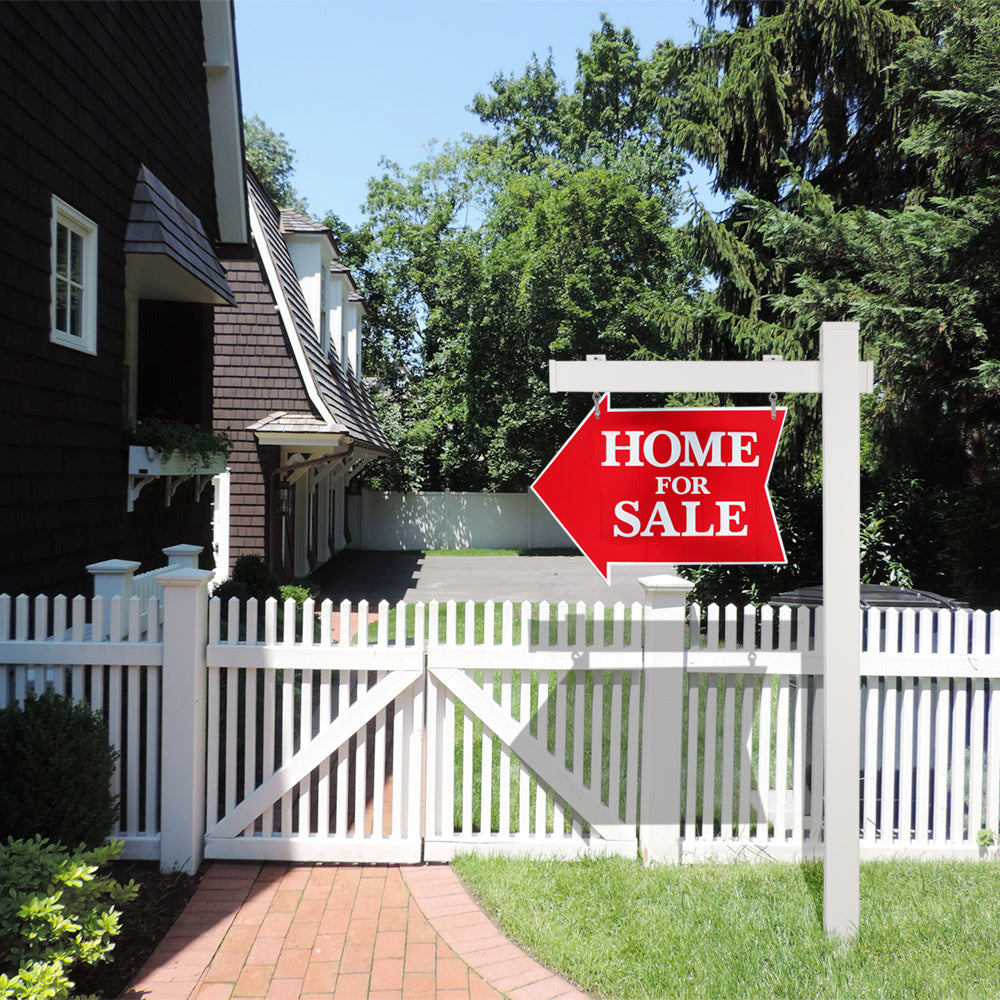 Free shipping Real Estate Sign Post with Flat Cap 6ft. (4"x 4"x 72") Realtor Yard Sign Post for Open House and Home for Sale