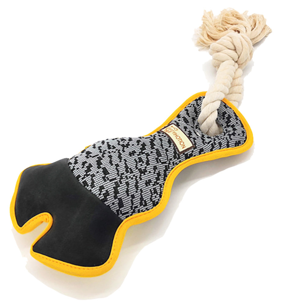 J.CARP Cute Durable Cotton Rope Squeaky Paw Shaped Dog Toy for Aggressive Chewers, Paw