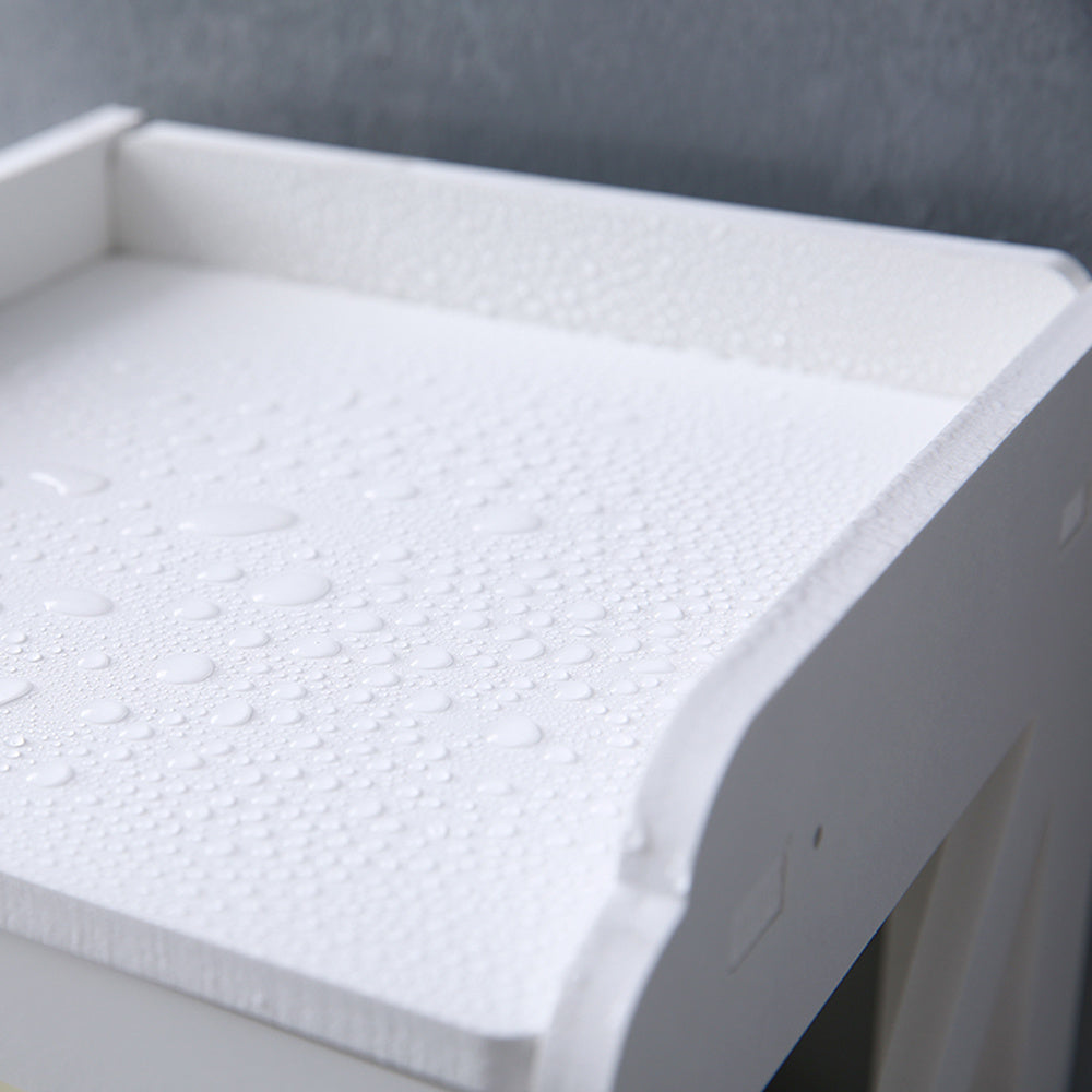 PVC Furniture, Bathroom Shelf, Layered Structure From Top to Bottom, Double Doors (28*28*120cm) RT