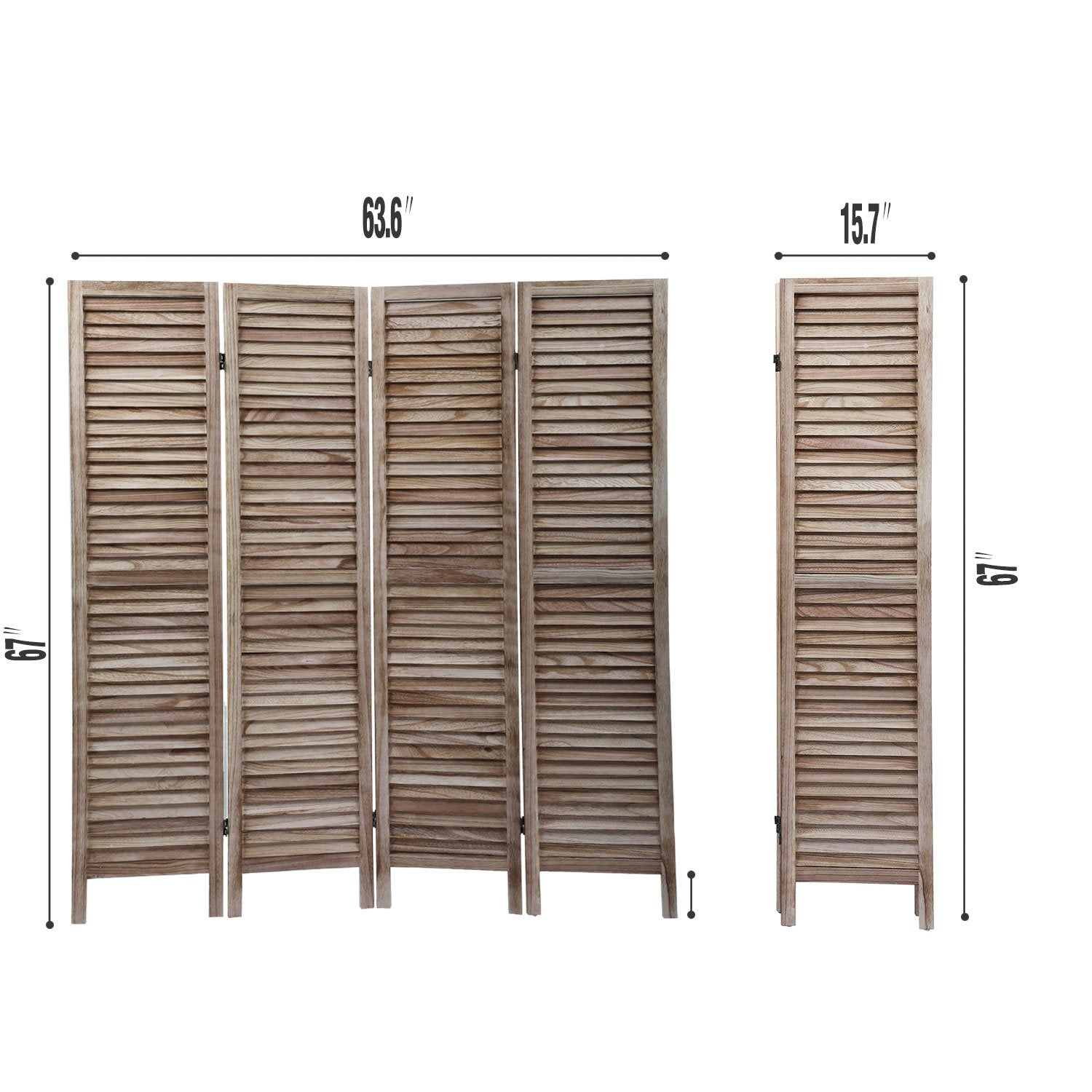 Louver Folding Screen Decorative Privacy Partition Room Divider XH
