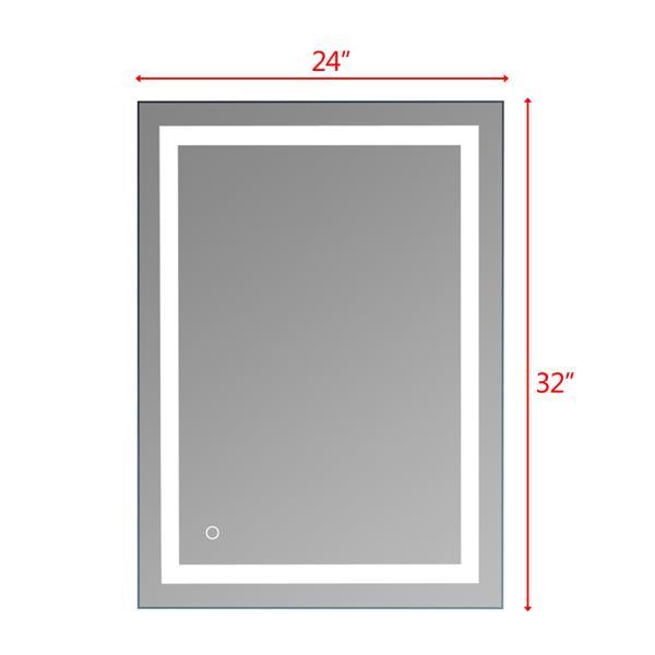 4 Size Bathroom LED Vanity Mirror Wall Mounted Makeup Mirror with Light (Horizontal/Vertiacl)