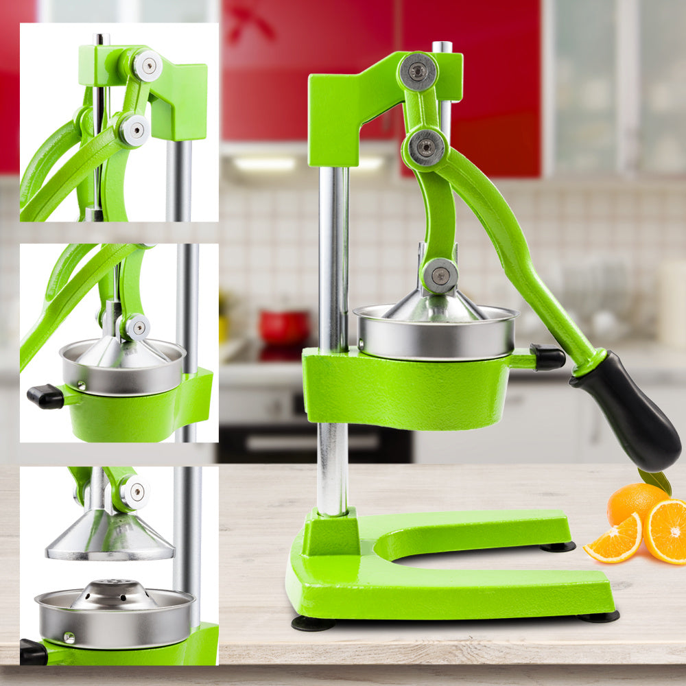 Commercial Grade Citrus Juicer Professional Hand Press Manual Fruit Juicer Orange Juice Squeezer for Lemon Lime Pomegranate (Orange Cast Iron/Stainless Steel) YJ