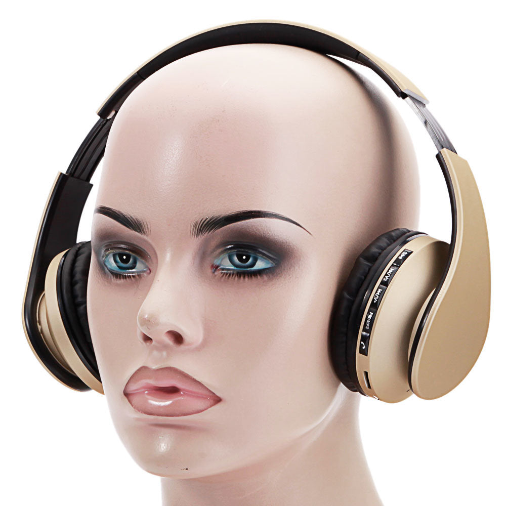 HY-811 FM Stereo MP3 Player Foldable Wired Bluetooth Headset Universal Headphone