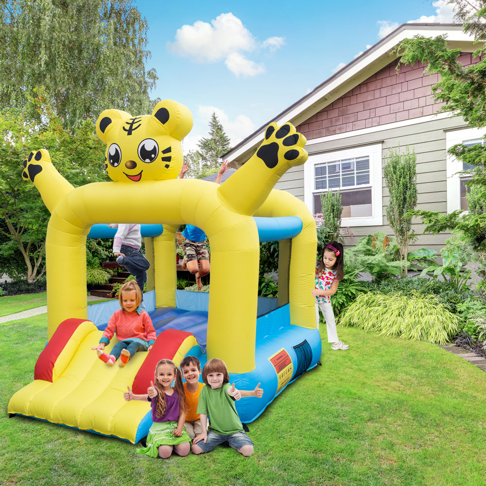Free shipping 420D Oxford cloth +840DPVC jump surface without fan tiger trampoline inflatable castle 200*270*267cm YJ