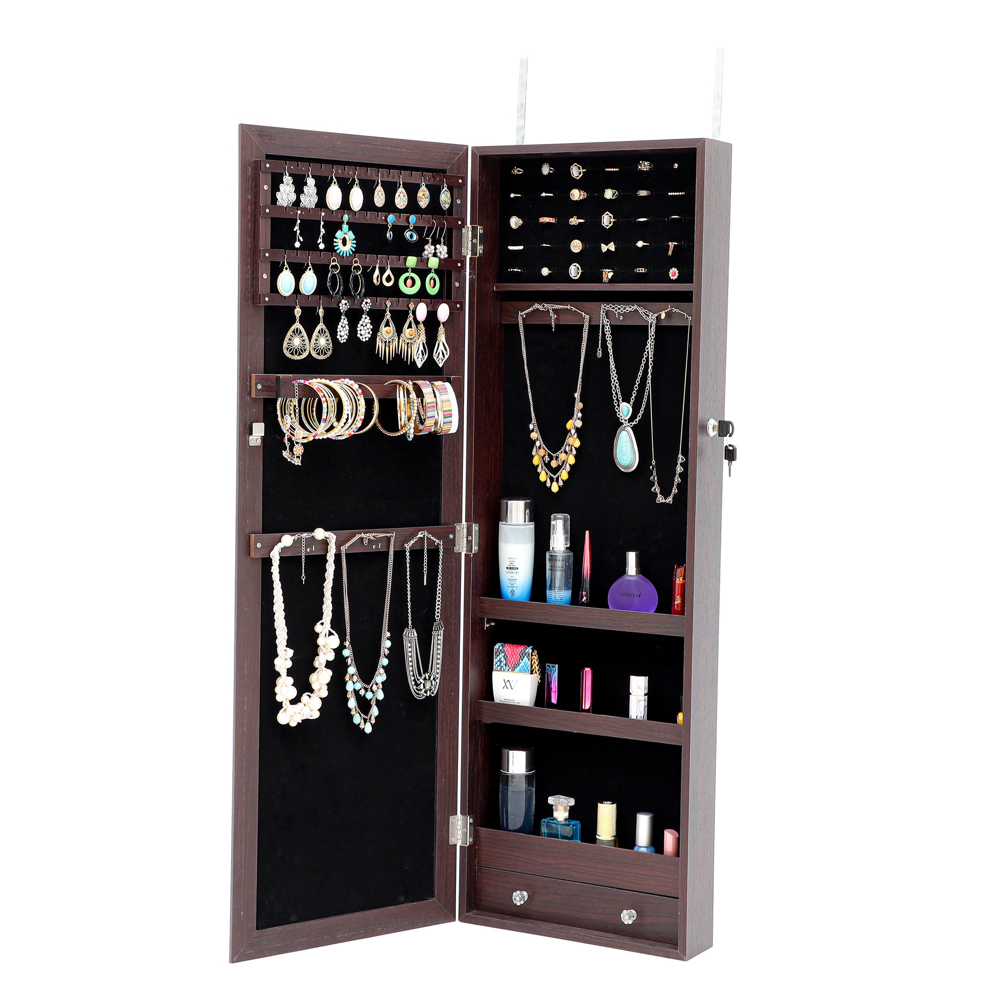 Free shipping Fashionable and contracted jewelry receives mirror ark to be able to hang on the door or wall