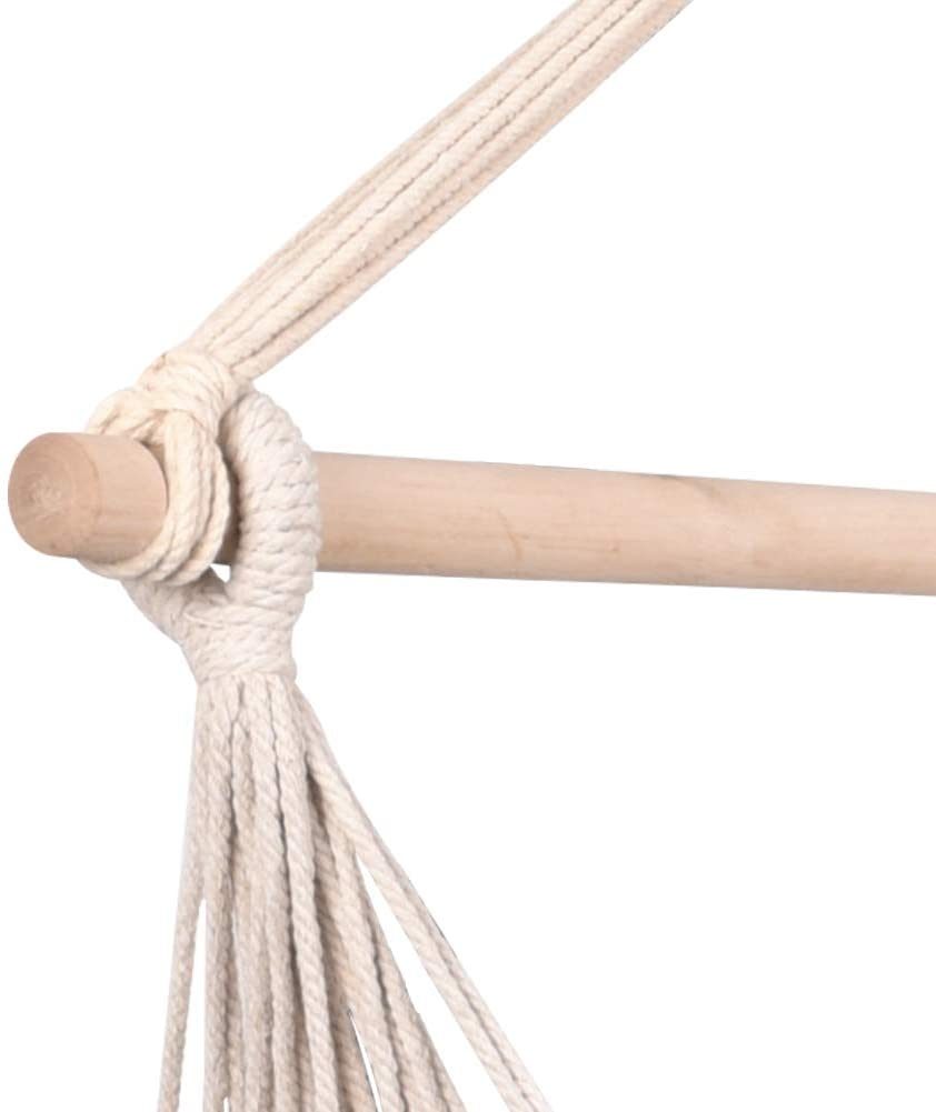 Hammock Chair Distinctive Cotton Canvas Hanging Rope Chair with Pillows