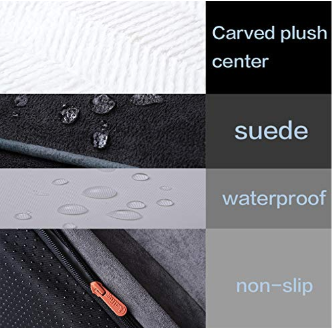 Orthopedic Memory Foam Dog Couch with Free Waterproof Liner and Removable Washable Cover, Durable Pet Sofa for Dogs and Cats