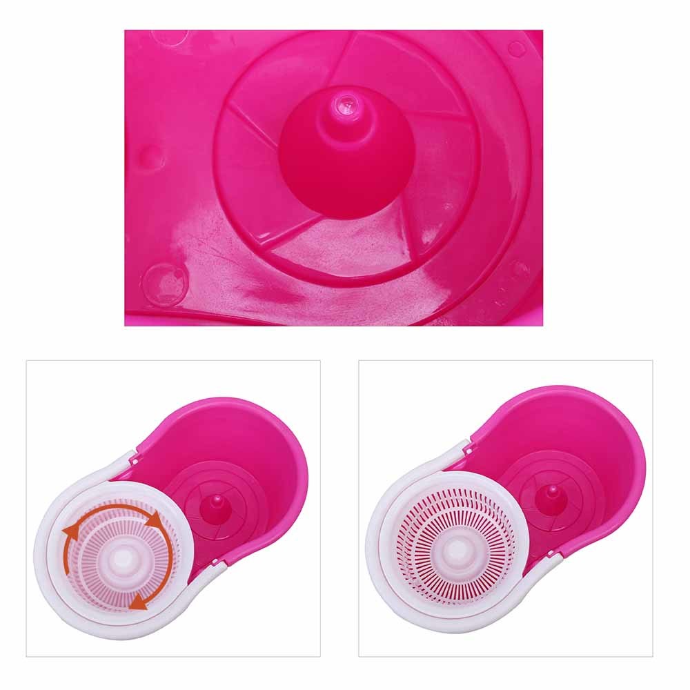 360° Spin Mop with Bucket Set Dual Heads Floor Cleaning System Home Clean Tools