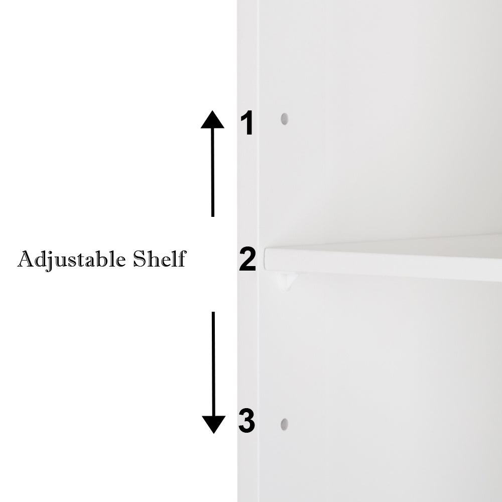 FCH One Door & Three Layers Bathroom Cabinet White YJ