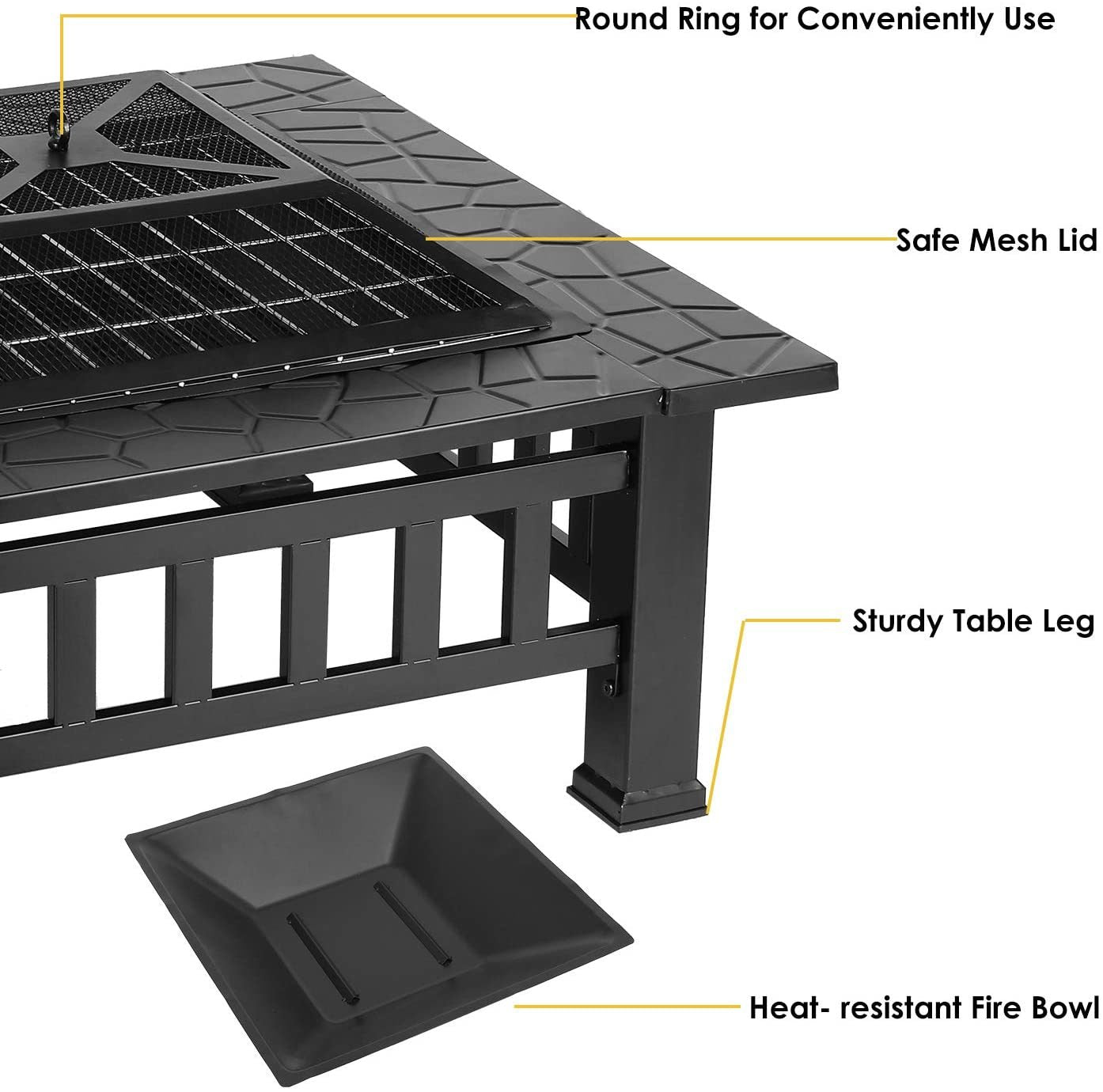 Upland Fire Pit with Cover