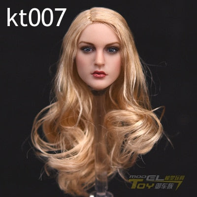 Ship Directly from USA KT004 KT005 KT007 1/6 Beautifu European Head Sculpt Carving Female Sculpt Model for 12'' Suntan S09C Body