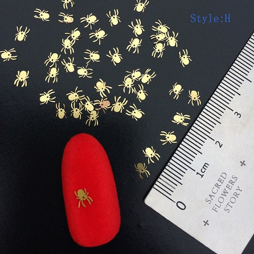 100pcs Heart Nail Decals Metal Stud lOVE Nailart Rivet Charms DIY Nails Accessories 3D Nail Art Decorations