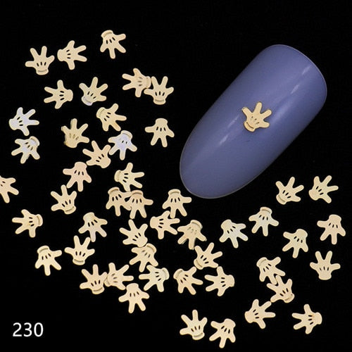 100pcs Heart Nail Decals Metal Stud lOVE Nailart Rivet Charms DIY Nails Accessories 3D Nail Art Decorations