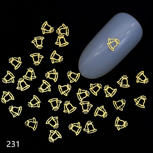 100pcs Heart Nail Decals Metal Stud lOVE Nailart Rivet Charms DIY Nails Accessories 3D Nail Art Decorations