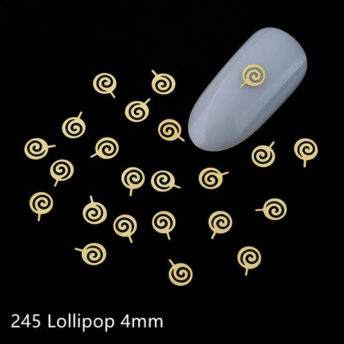 100pcs Heart Nail Decals Metal Stud lOVE Nailart Rivet Charms DIY Nails Accessories 3D Nail Art Decorations