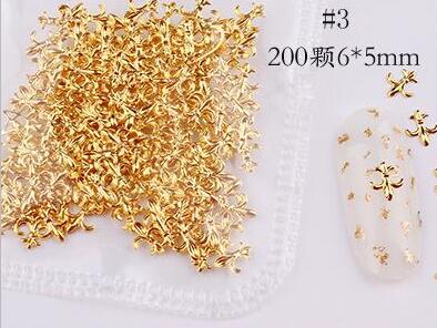 500*200Pcs Nail Metal Rivets Charms 3D Nail Art Decoration Star + Moon 31 size / shape Nail Studs Rivets 3D Nail Art Decoration