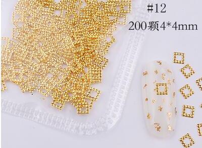 500*200Pcs Nail Metal Rivets Charms 3D Nail Art Decoration Star + Moon 31 size / shape Nail Studs Rivets 3D Nail Art Decoration