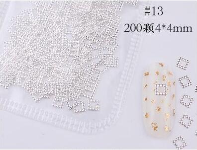 500*200Pcs Nail Metal Rivets Charms 3D Nail Art Decoration Star + Moon 31 size / shape Nail Studs Rivets 3D Nail Art Decoration