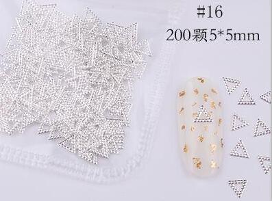 500*200Pcs Nail Metal Rivets Charms 3D Nail Art Decoration Star + Moon 31 size / shape Nail Studs Rivets 3D Nail Art Decoration