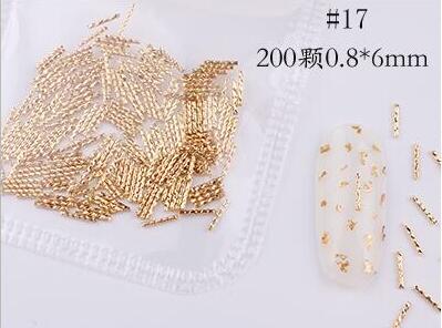 500*200Pcs Nail Metal Rivets Charms 3D Nail Art Decoration Star + Moon 31 size / shape Nail Studs Rivets 3D Nail Art Decoration