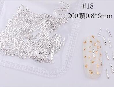 500*200Pcs Nail Metal Rivets Charms 3D Nail Art Decoration Star + Moon 31 size / shape Nail Studs Rivets 3D Nail Art Decoration