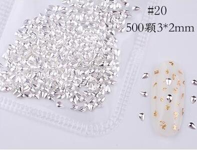500*200Pcs Nail Metal Rivets Charms 3D Nail Art Decoration Star + Moon 31 size / shape Nail Studs Rivets 3D Nail Art Decoration