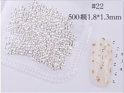 500*200Pcs Nail Metal Rivets Charms 3D Nail Art Decoration Star + Moon 31 size / shape Nail Studs Rivets 3D Nail Art Decoration