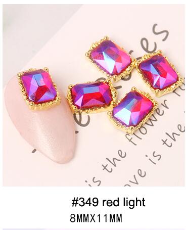 PABN 10pcs 3D Nail Crystals Rhinestone AB Charms Square Nail Gems Nail Art Decoration Manicure Accessories Nail Shiny Jewelry S#