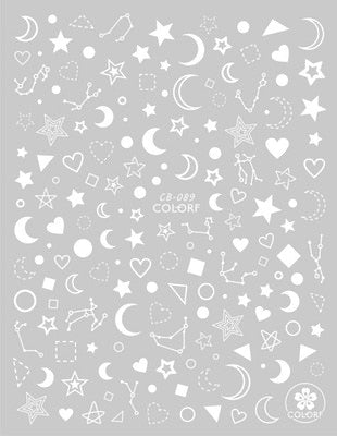 Flower 3D Nail Sticker Transparent Moon DIY Sticker Decals Tips Manicure Charm Design Adhesive Tips Art For Nail