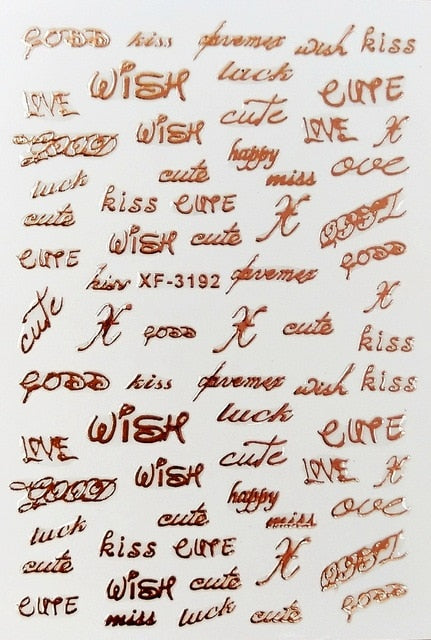 Flower 3D Nail Sticker Transparent Moon DIY Sticker Decals Tips Manicure Charm Design Adhesive Tips Art For Nail