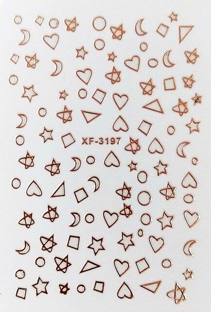 Flower 3D Nail Sticker Transparent Moon DIY Sticker Decals Tips Manicure Charm Design Adhesive Tips Art For Nail