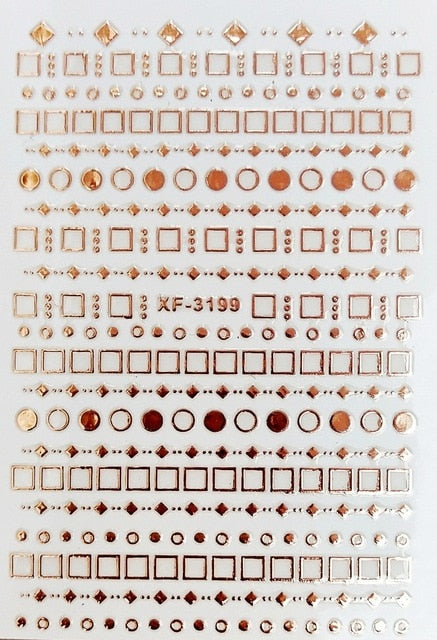 Flower 3D Nail Sticker Transparent Moon DIY Sticker Decals Tips Manicure Charm Design Adhesive Tips Art For Nail