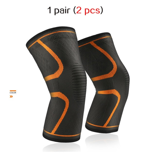 WorthWhile 1 Pair Elastic Nylon Knee Pads Fitness Protective Gear Sports Kneepad Patella Brace Support for Basketball Volleyball