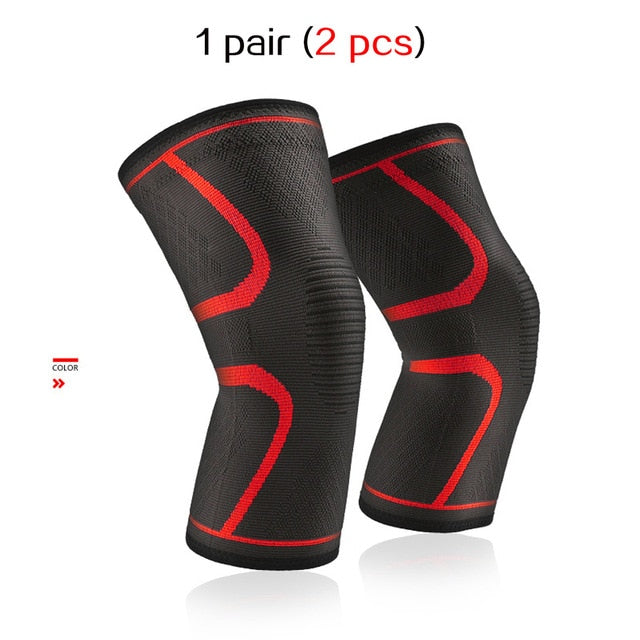 WorthWhile 1 Pair Elastic Nylon Knee Pads Fitness Protective Gear Sports Kneepad Patella Brace Support for Basketball Volleyball