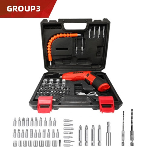 4.2V Electric Screwdriver Rechargeable Cordless Power Drill Screw Driver Kit Maximum Screw Diameter ABS Makings