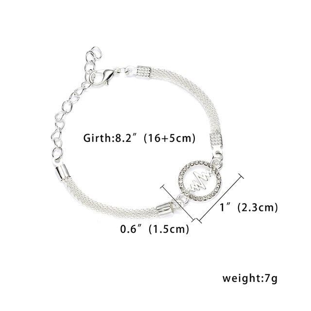 Trendy Silver Plated Blue Crystal Eyes Lucky Bracelets Turkish Evil Eye Star Palm Coconut Tree Charm Chain Bracelet for Women