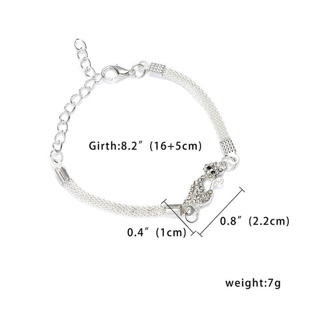 Trendy Silver Plated Blue Crystal Eyes Lucky Bracelets Turkish Evil Eye Star Palm Coconut Tree Charm Chain Bracelet for Women