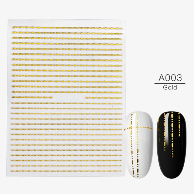 MEET ACROSS 12 Styles Charm 3D Colorful Nail Sticker Jewelry Design For Nails Sliders Tips Manicure DIY Decoration