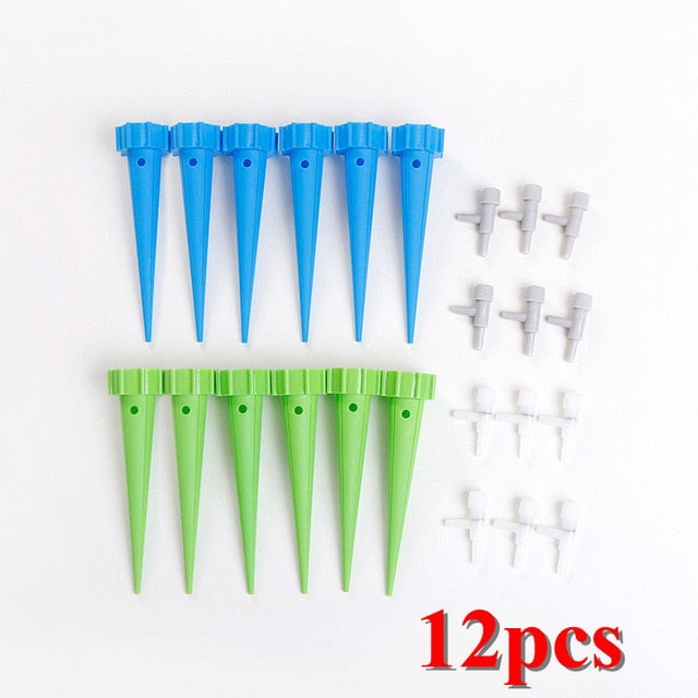 12pcs Auto Drip Irrigation Watering System Automatic Watering Spike for Plants Flower Indoor Household Waterers Bottle U3