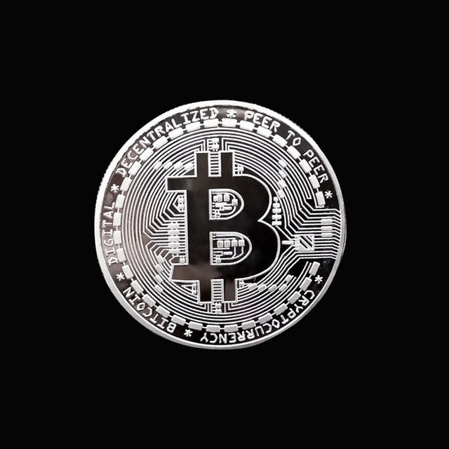 1pcs Gold Plated Bitcoin Coin Collectible Art Collection Gift Physical commemorative Casascius Bit BTC Metal Antique Imitation