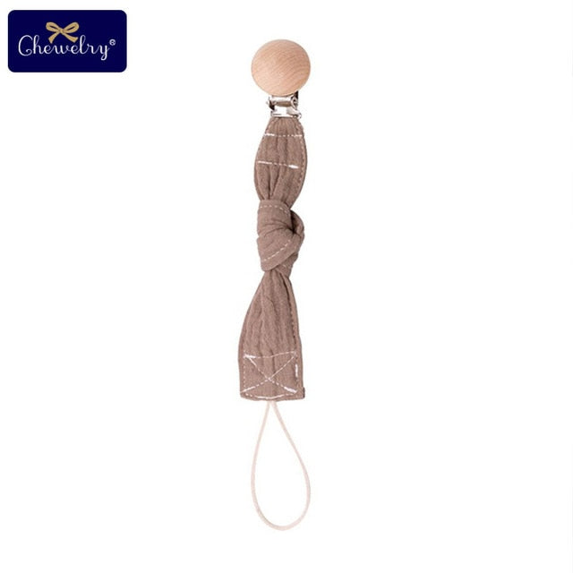 1pc Baby Dummy Pacifier Chain Clip Cotton Cloth Plush Dolls Animal Wood Rodent Nipples Holder Newborn Toys Teether Accessories