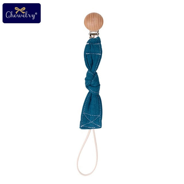 1pc Baby Dummy Pacifier Chain Clip Cotton Cloth Plush Dolls Animal Wood Rodent Nipples Holder Newborn Toys Teether Accessories