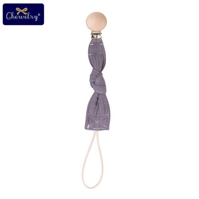 1pc Baby Dummy Pacifier Chain Clip Cotton Cloth Plush Dolls Animal Wood Rodent Nipples Holder Newborn Toys Teether Accessories