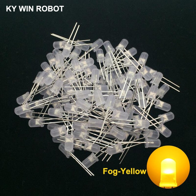 100pcs 5mm LED Diode 5 mm Assorted Kit White Green Red Blue Yellow Orange Pink Purple Warm white DIY Light Emitting Diode