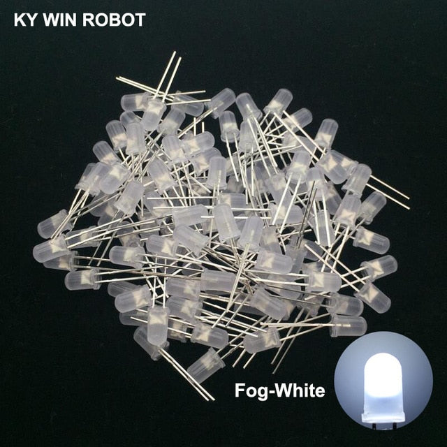 100pcs 5mm LED Diode 5 mm Assorted Kit White Green Red Blue Yellow Orange Pink Purple Warm white DIY Light Emitting Diode