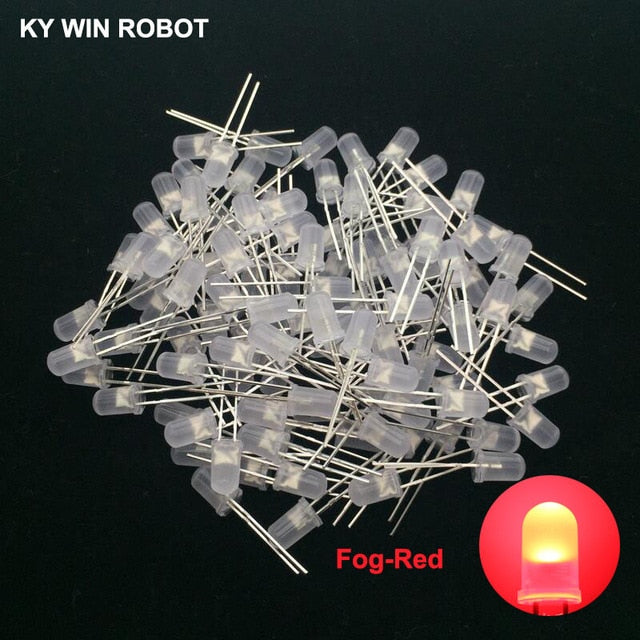 100pcs 5mm LED Diode 5 mm Assorted Kit White Green Red Blue Yellow Orange Pink Purple Warm white DIY Light Emitting Diode